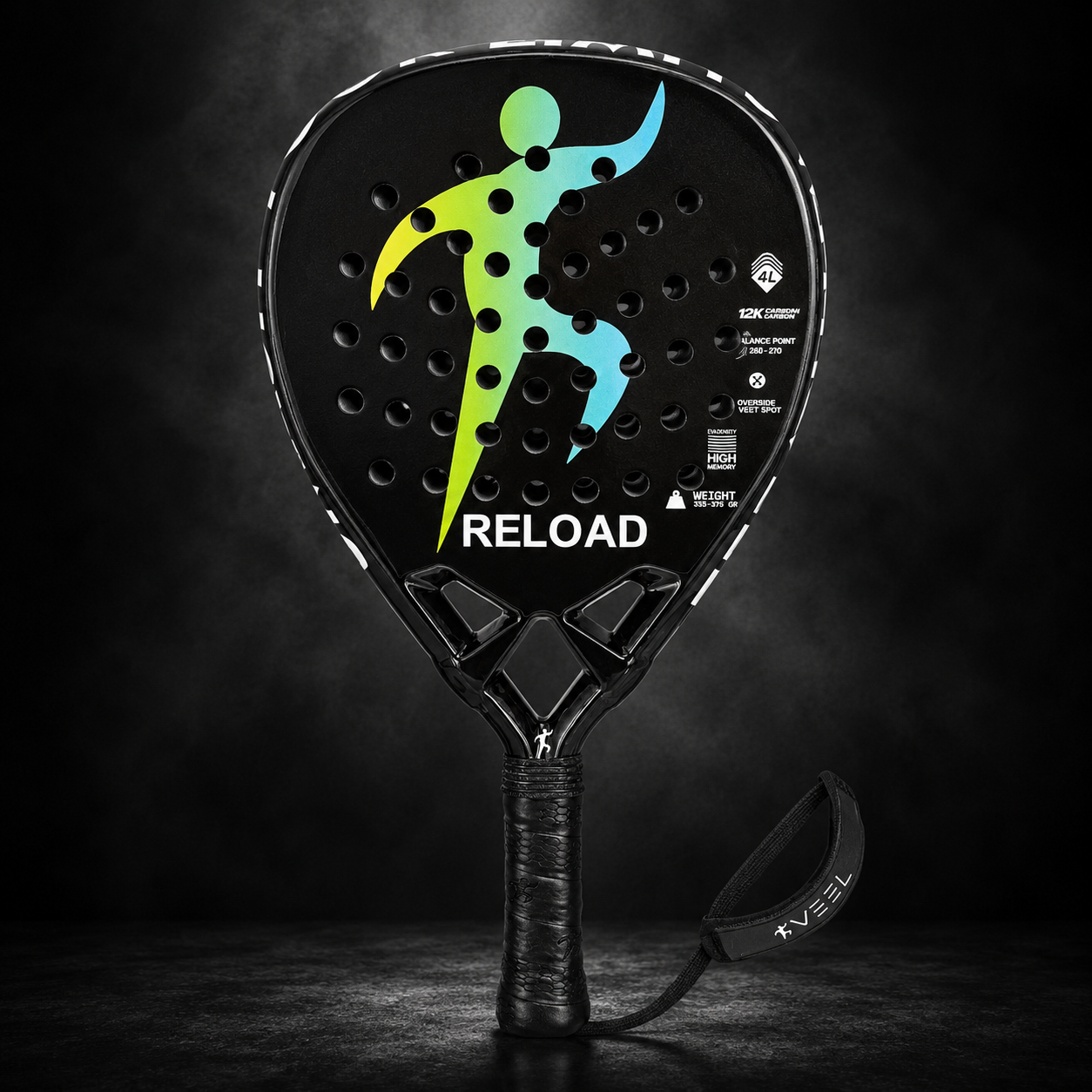 VEEL Art Padel Racket – 12K Carbon Fiber PadeL for Advance Players | Control& Style, Performance