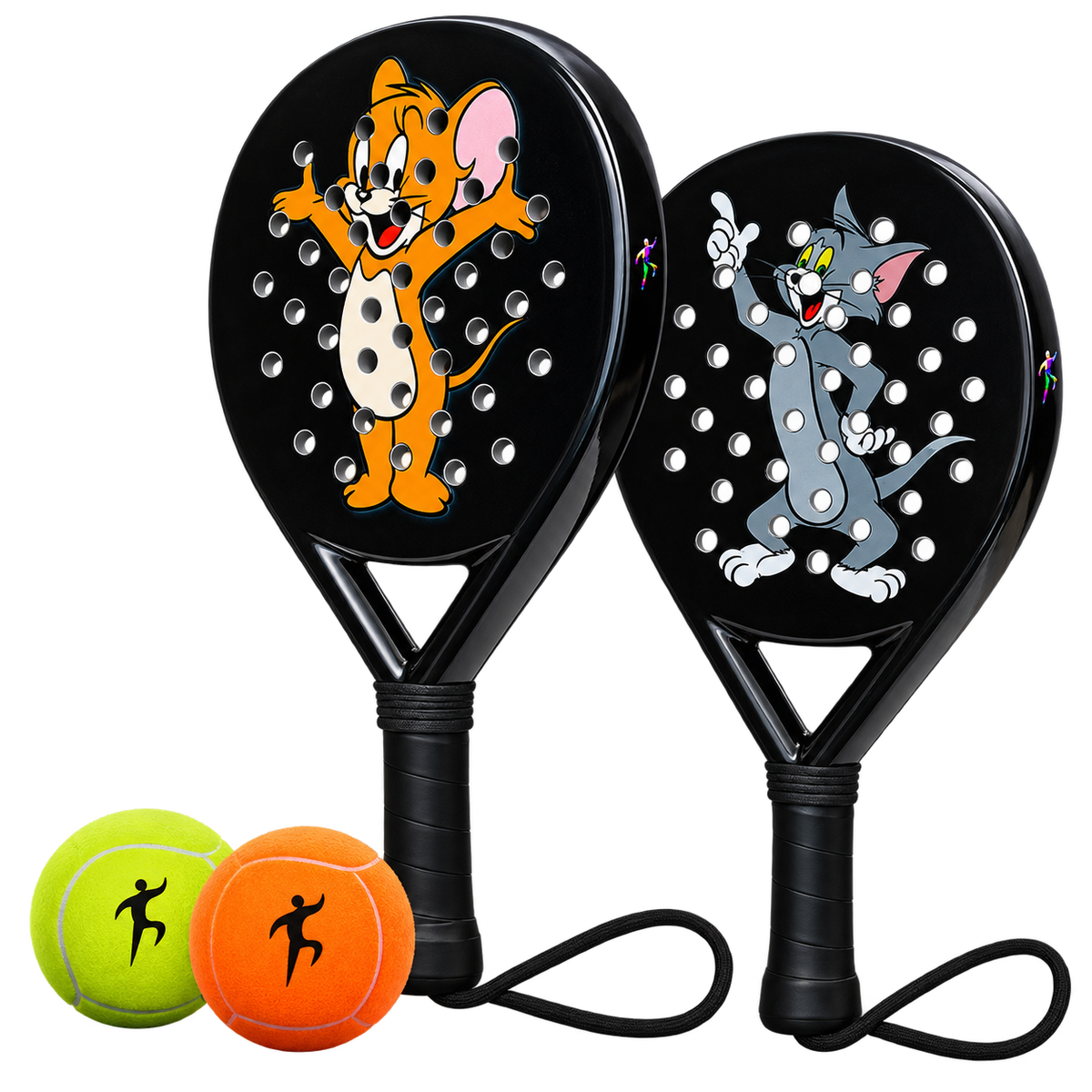 VEEL KIDS PADEL Set – TOM & JERRY PADELS WITH FREE PU BALLS