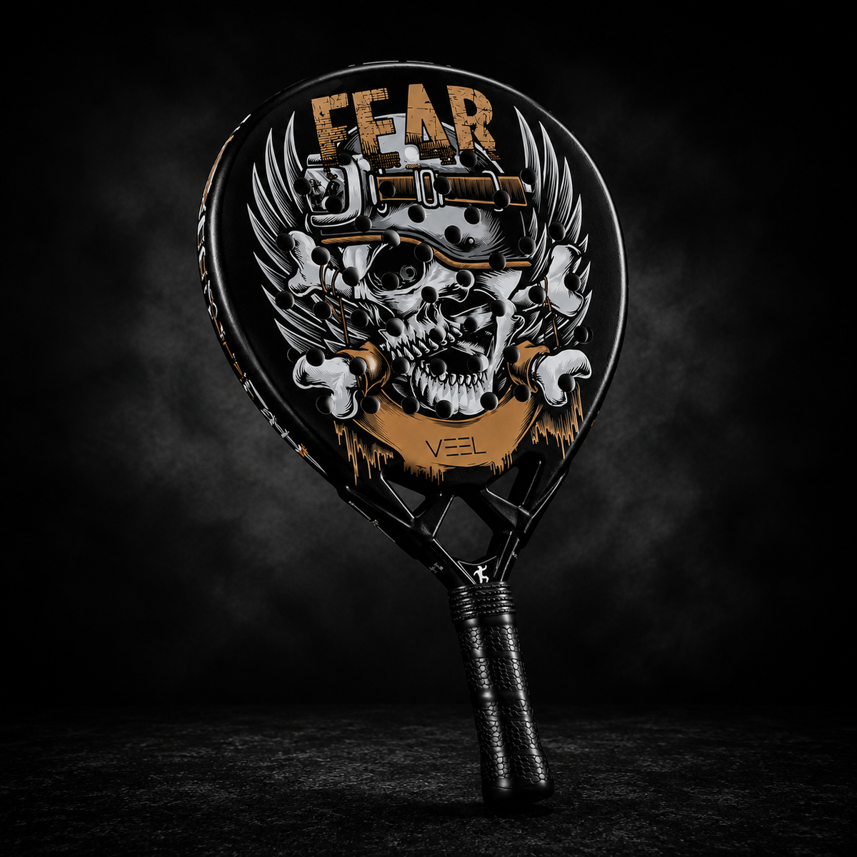 VEEL Fear Padel Racket – 12K Carbon Fiber PadeL for Advance Players | Power & Spin , Durability