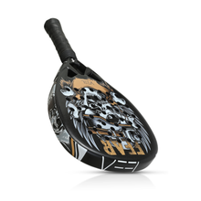 VEEL Fear Skull Padel Racket – 3K Carbon Fiber Paddle for Advanced Players | Power & Spin Performance
