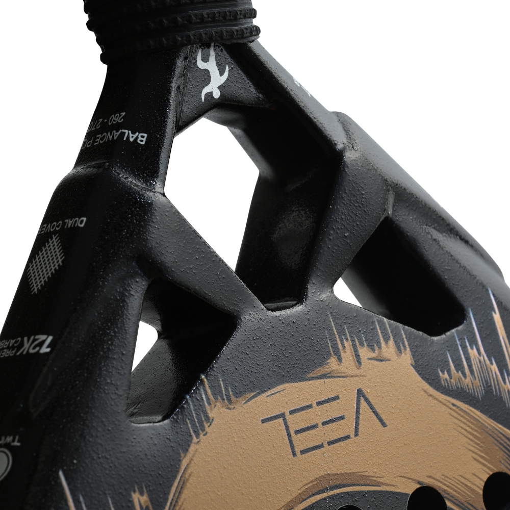 VEEL Fear Skull Padel Racket – 3K Carbon Fiber Paddle for Advanced Players | Power & Spin Performance