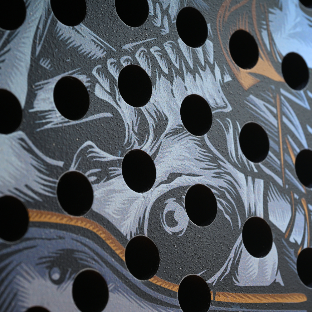 VEEL Fear Skull Padel Racket – 3K Carbon Fiber Paddle for Advanced Players | Power & Spin Performance