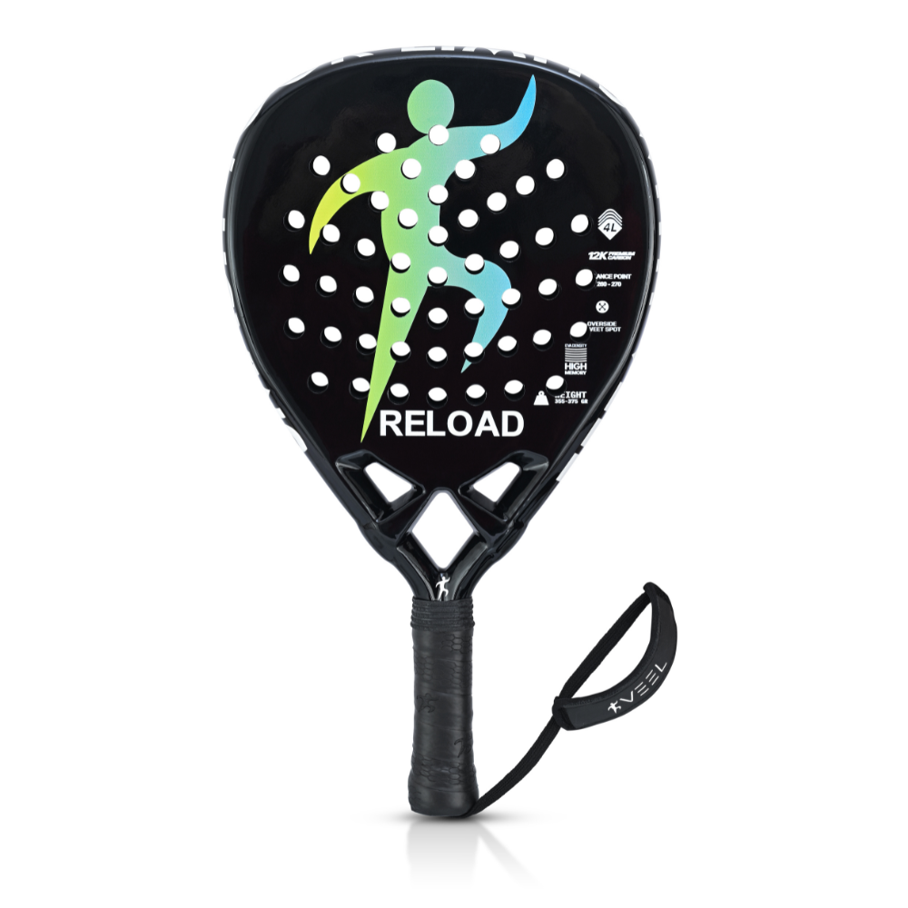 VEEL Reload Padel Racket – 12K Carbon Fiber Paddle with EVA High Memory Core | Lightweight Power & Precision