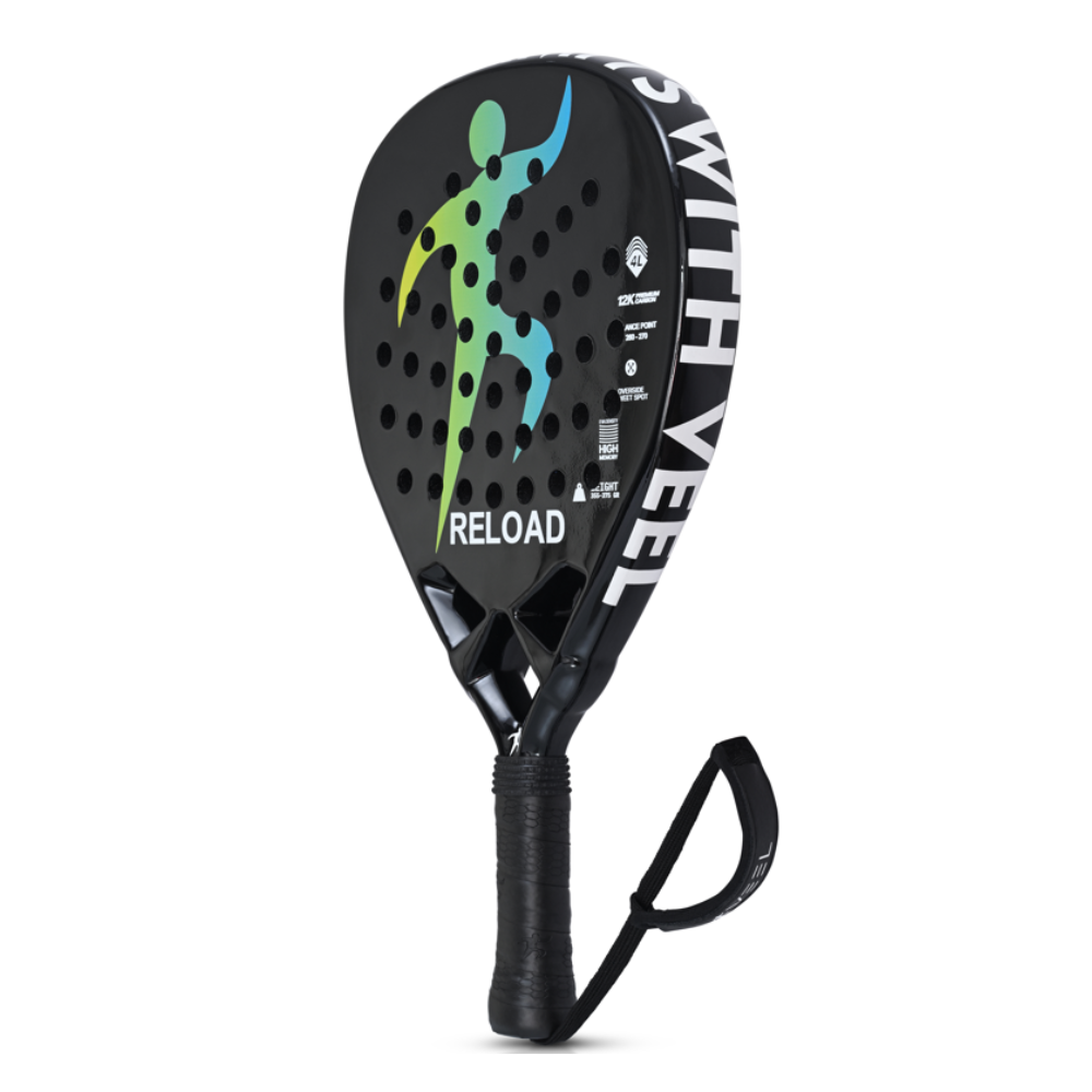 VEEL Reload Padel Racket – 12K Carbon Fiber Paddle with EVA High Memory Core | Lightweight Power & Precision
