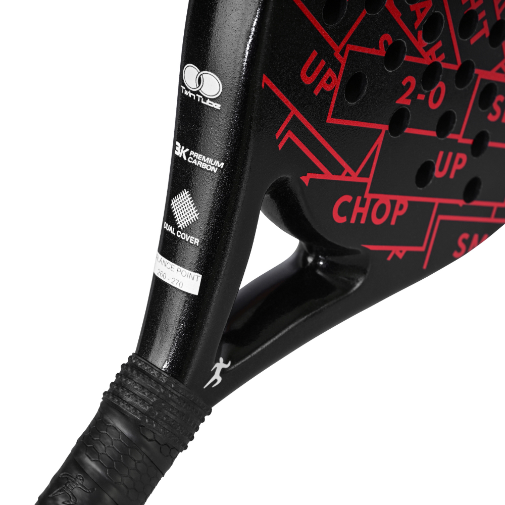 VEEL Score Red-Black Padel Racket – 3K Carbon Fiber Paddle with EVA Soft Core | Power, Control & Precision