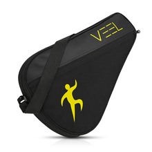 VEEL Padel Racket Bag – Lightweight Protective Carry Bag with Adjustable Shoulder Strap | Black & Yellow